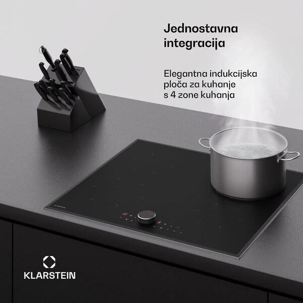 Klarstein Magnichef indukcijska ploča za kuhanje | 4 zone kuhanja | Moderna i inovativna | 8200 W | 60 cm