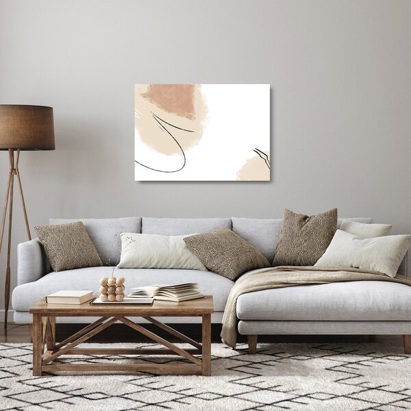 Staklena slika - Bijela apstrakcija (70x50 cm)