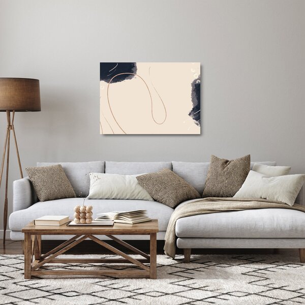 Staklena slika - Bež apstrakcija (70x50 cm)