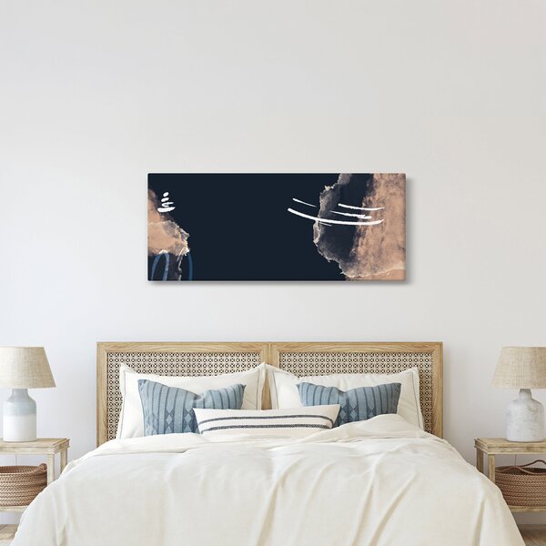 Slika - Tamnoplava apstrakcija (120x50 cm)
