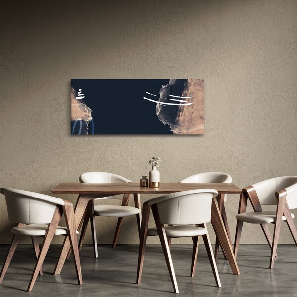 Slika - Tamnoplava apstrakcija (120x50 cm)