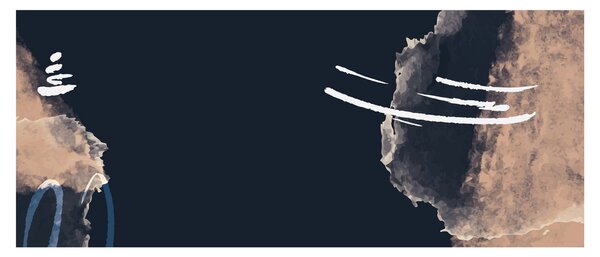 Slika - Tamnoplava apstrakcija (120x50 cm)