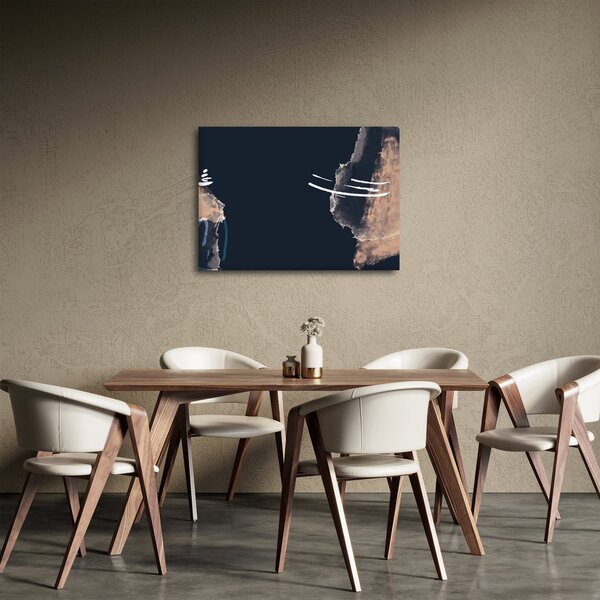 Slika - Tamnoplava apstrakcija (70x50 cm)