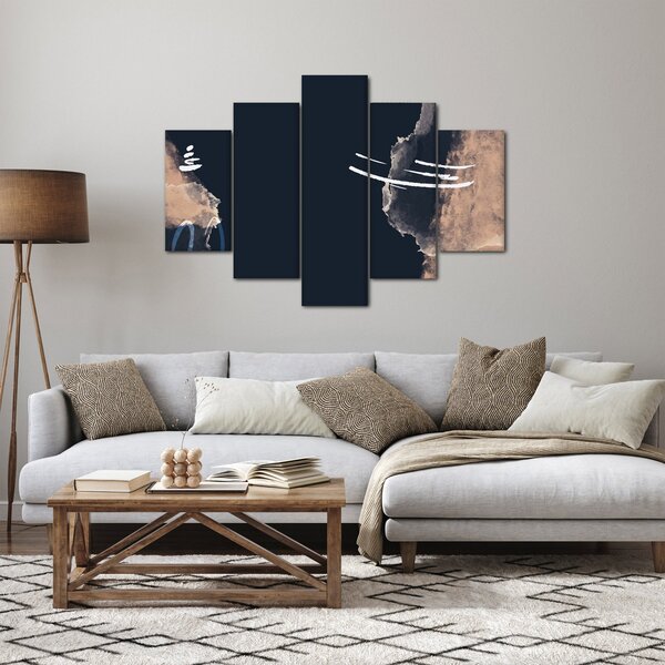 Slika - Tamnoplava apstrakcija (150x105 cm)