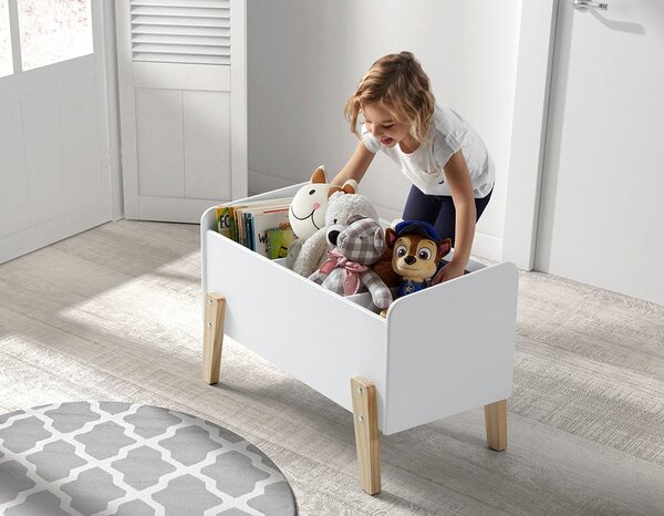 Bijela dječja kutija za pohranu 80x39x48 cm Kiddy – Vipack