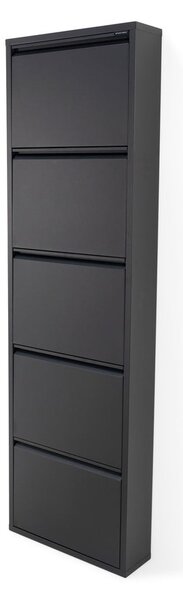 Crni metalni preklopni ormarić za cipele 50x169x15 cm Billy – Spinder Design