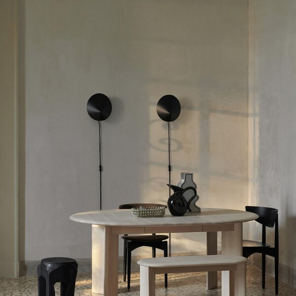 Zidne Svjetiljka ferm LIVING, Arum Sconce, Crno, Dnevna soba, Nehrđajući čelik, Dizajn
