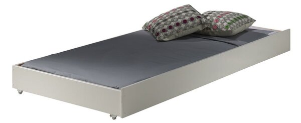 Bijeli dječji krevet od masivnog bora na kat s prostorom za pohranu 140x200/90x200 cm SCOTT – Vipack