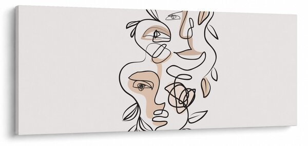 Slika - Line art tretmani lica (120x50 cm)