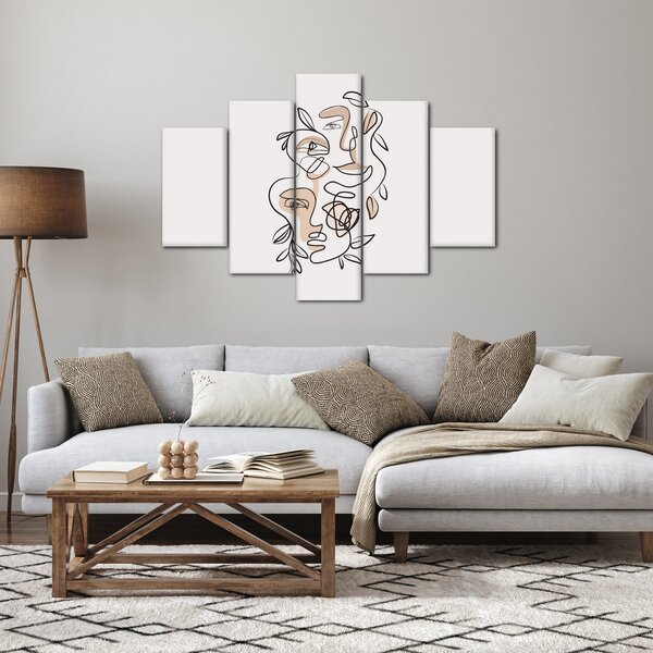 Slika - Line art tretmani lica (150x105 cm)