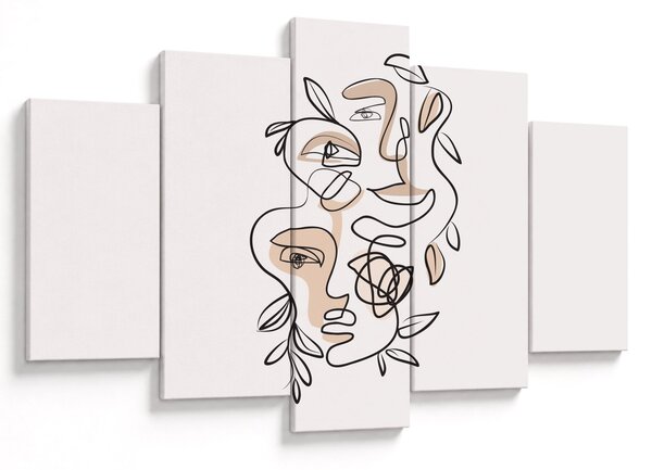 Slika - Line art tretmani lica (150x105 cm)