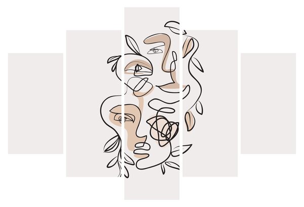 Slika - Line art tretmani lica (150x105 cm)