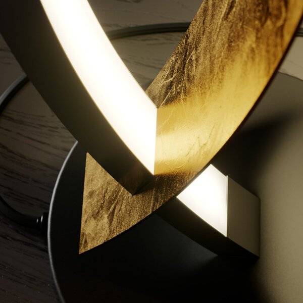 Stolne Lampa Lucande, Marija, prigušiv, Crno, Dnevna soba, Metal, Moderan