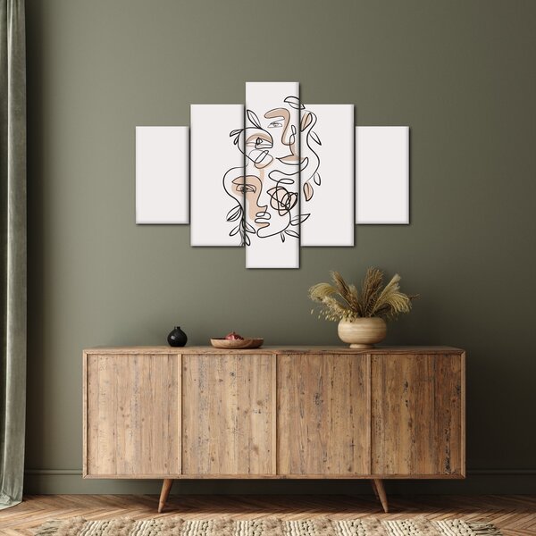 Slika - Line art tretmani lica (150x105 cm)