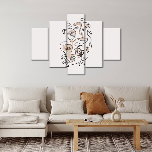 Slika - Line art tretmani lica (150x105 cm)