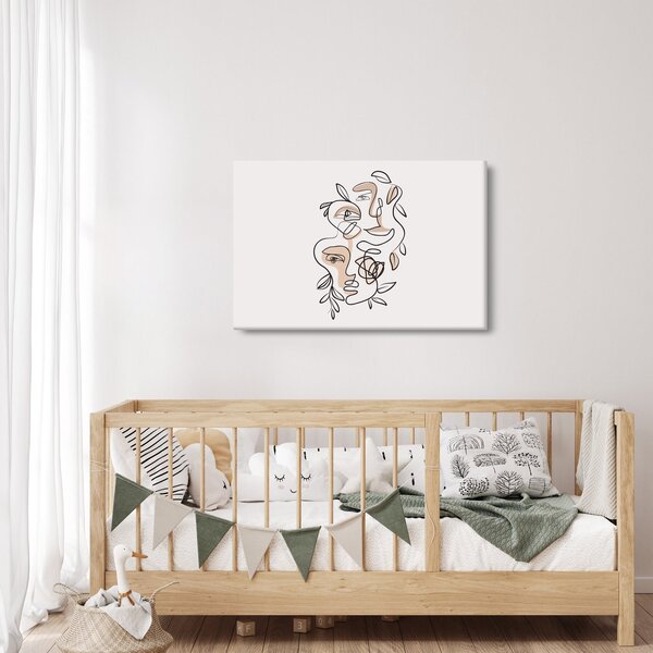 Slika - Line art tretmani lica (90x60 cm)