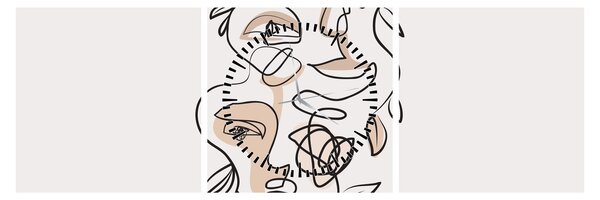 Slika - Line art tretmani lica (sa satom) (90x30 cm)