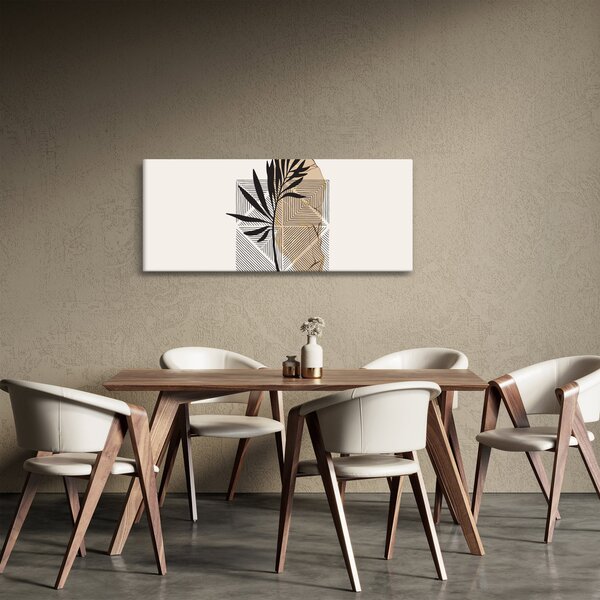 Slika - Apstrakcija s tropskim lišćem N⁰1 (120x50 cm)