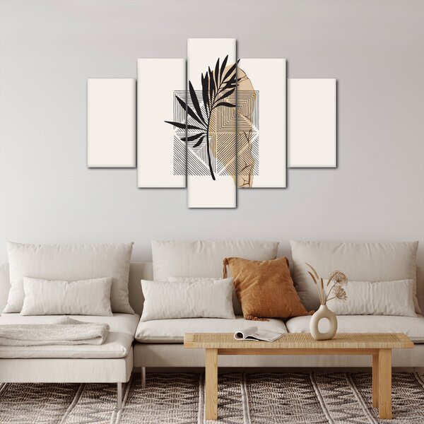 Slika - Apstrakcija s tropskim lišćem N⁰1 (150x105 cm)