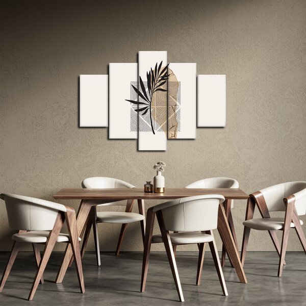 Slika - Apstrakcija s tropskim lišćem N⁰1 (150x105 cm)