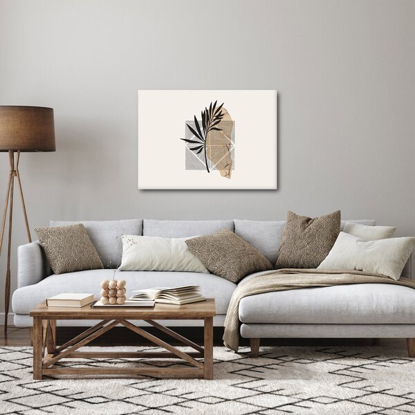 Slika - Apstrakcija s tropskim lišćem N⁰1 (70x50 cm)