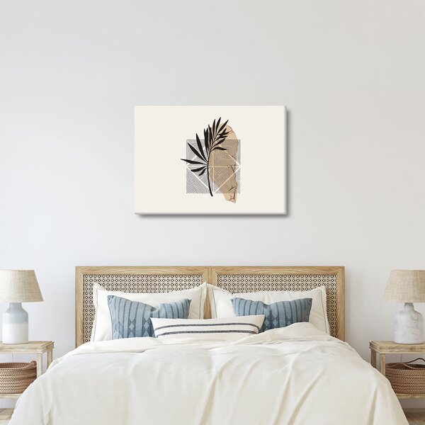 Slika - Apstrakcija s tropskim lišćem N⁰1 (70x50 cm)