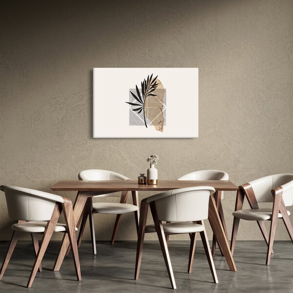 Slika - Apstrakcija s tropskim lišćem N⁰1 (90x60 cm)