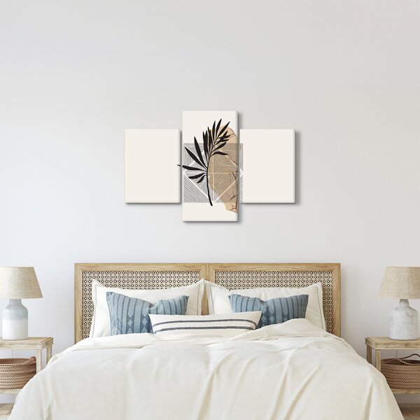 Slika - Apstrakcija s tropskim lišćem N⁰1 (90x60 cm)
