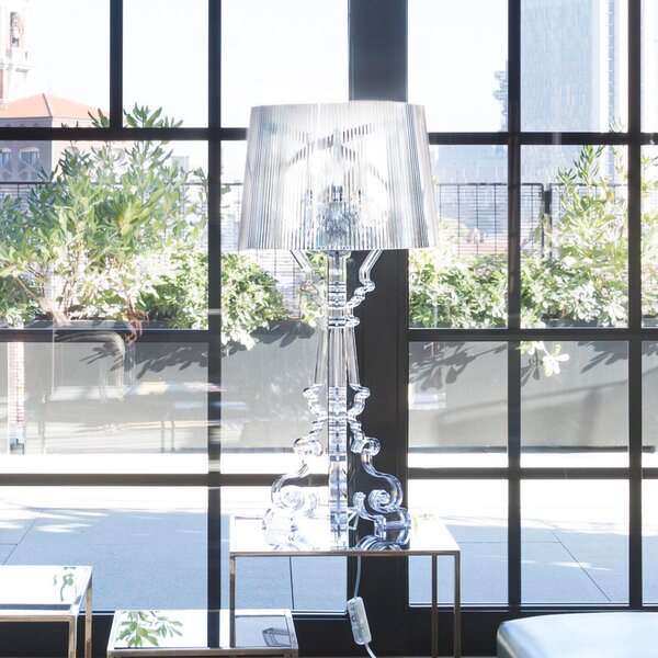 Stolne Lampa Kartell, Bourgie, prigušiv, Providna, Dnevna soba, Plastika, Dizajn