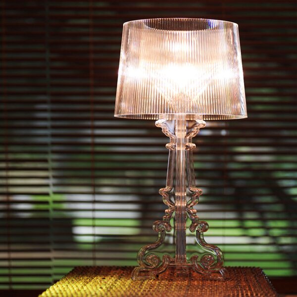 Stolne Lampa Kartell, Bourgie, prigušiv, Providna, Dnevna soba, Plastika, Dizajn