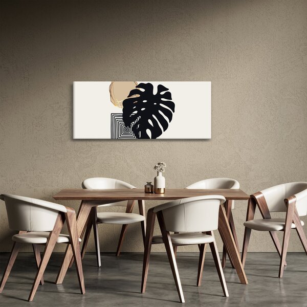 Slika - Apstrakcija s tropskim lišćem N⁰2 (120x50 cm)
