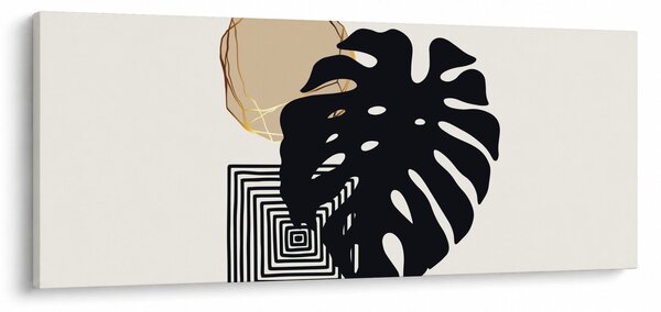 Slika - Apstrakcija s tropskim lišćem N⁰2 (120x50 cm)