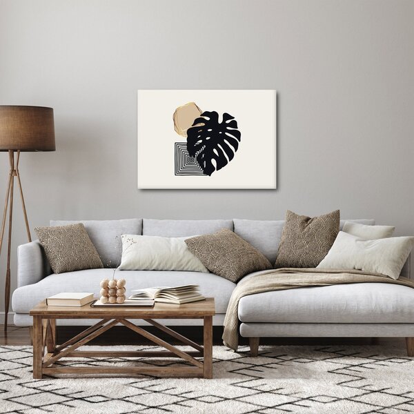 Slika - Apstrakcija s tropskim lišćem N⁰2 (70x50 cm)