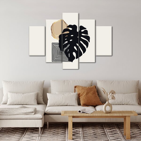 Slika - Apstrakcija s tropskim lišćem N⁰2 (150x105 cm)