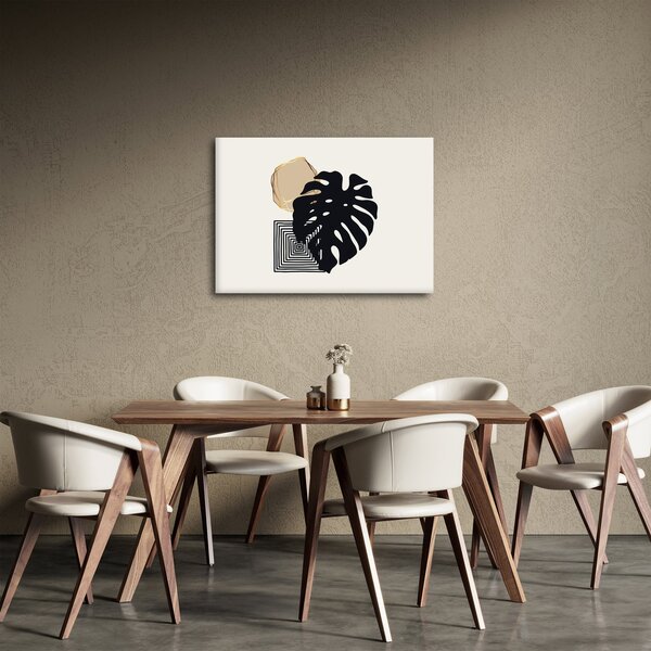 Slika - Apstrakcija s tropskim lišćem N⁰2 (70x50 cm)