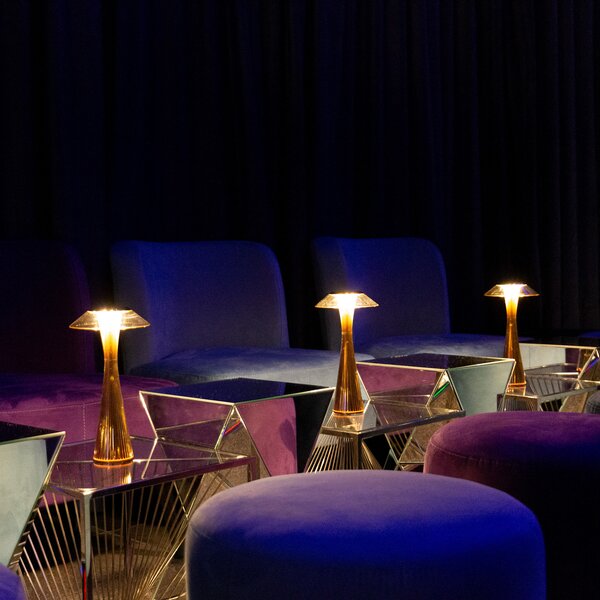Stolne Lampa Kartell, Space, Zlato / mjed, Dnevna soba, Plastika, Dizajn