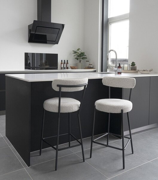 Bijela barska stolica (visine sjedala 65 cm) Badalona – House Nordic