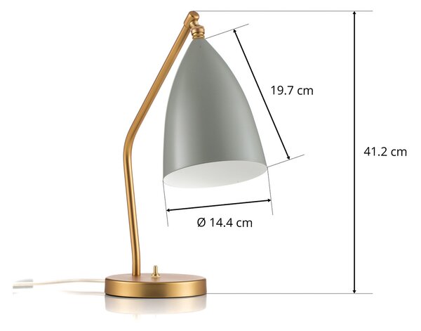 Stolne Lampa GUBI, Gräshoppa, Plava, Dnevna soba, Metal, Dizajn