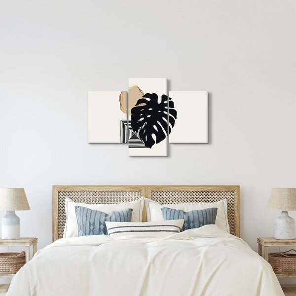 Slika - Apstrakcija s tropskim lišćem N⁰2 (90x60 cm)