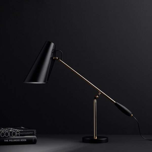 Stolne Lampa Northern, BIRDY, Crno, Dnevna soba, Metal, Dizajn