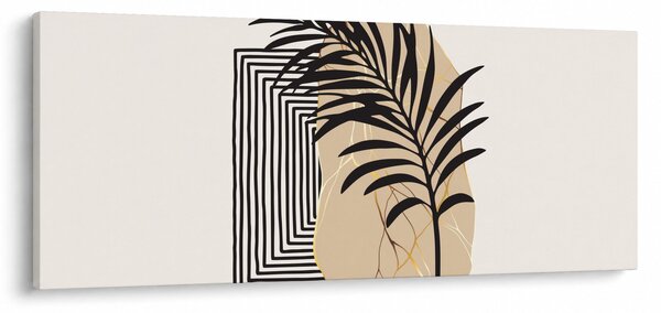 Slika - Apstrakcija s tropskim lišćem N⁰3 (120x50 cm)