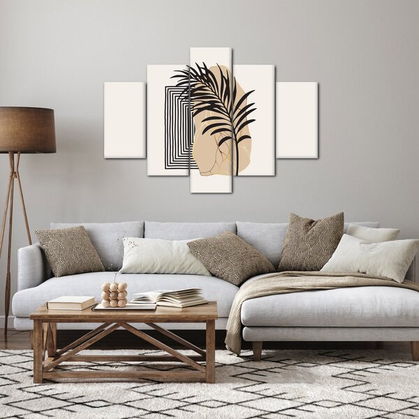 Slika - Apstrakcija s tropskim lišćem N⁰3 (150x105 cm)