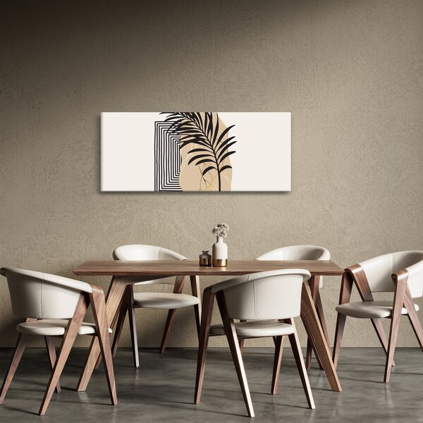 Slika - Apstrakcija s tropskim lišćem N⁰3 (120x50 cm)