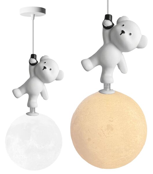 VISEĆA STROPNA LAMPA MEDVJED KOJI STOJI NA MJESECU G166-1CP