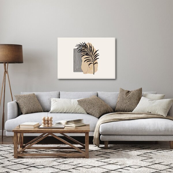 Slika - Apstrakcija s tropskim lišćem N⁰3 (70x50 cm)
