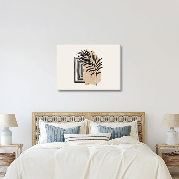 Slika - Apstrakcija s tropskim lišćem N⁰3 (70x50 cm)
