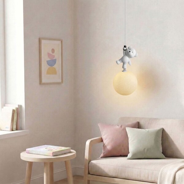 VISEĆA STROPNA LAMPA MEDVJED KOJI STOJI NA MJESECU G166-1CP