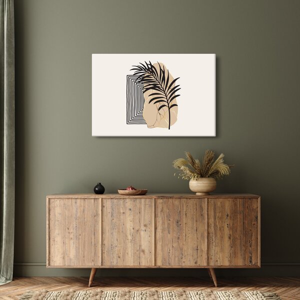 Slika - Apstrakcija s tropskim lišćem N⁰3 (90x60 cm)
