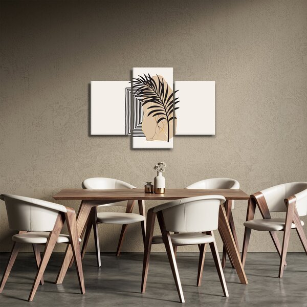 Slika - Apstrakcija s tropskim lišćem N⁰3 (90x60 cm)
