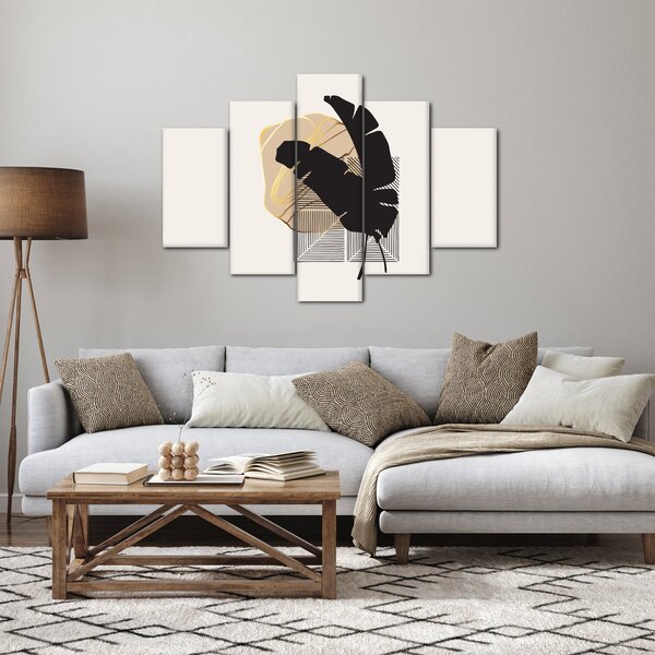 Slika - Apstrakcija s tropskim lišćem N⁰4 (150x105 cm)